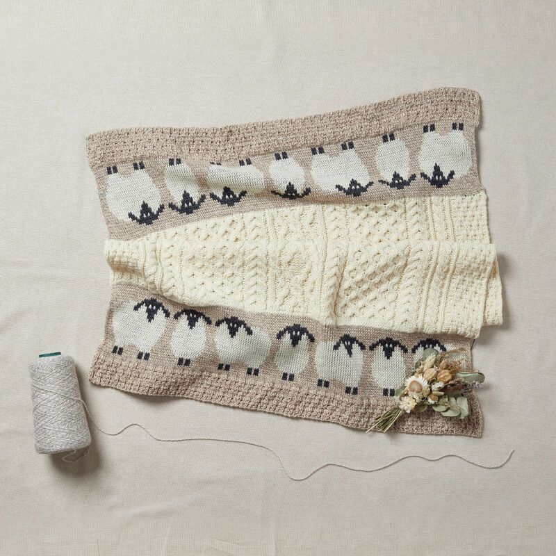 Aran Sheep Baby Throw